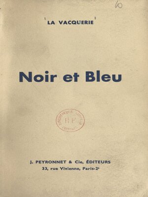 cover image of Noir et Bleu